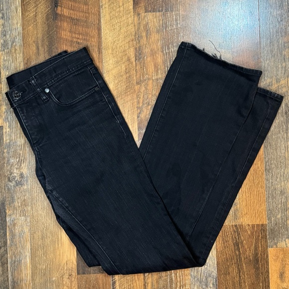 Tory Burch The Classic Tory Jean Boot Cut Black Size 28 - Picture 2 of 5